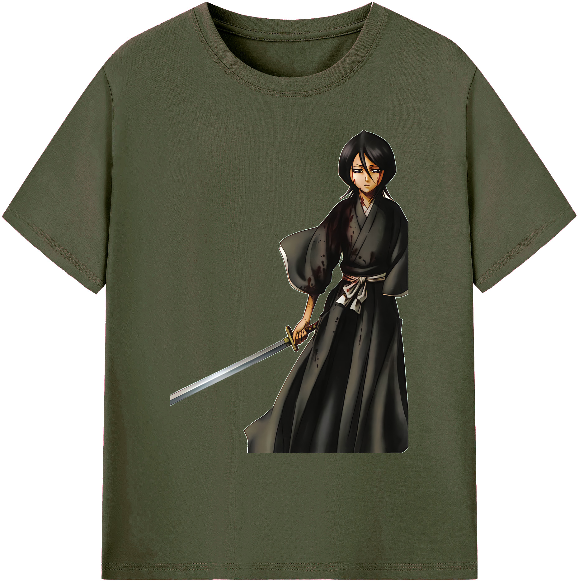 （画像用） ブリーチ 朽木ルキア BLEACH Kuchiki Rukia 綿100％ メンズ半袖Tシャツ｜肌触りやわらか＆通気性